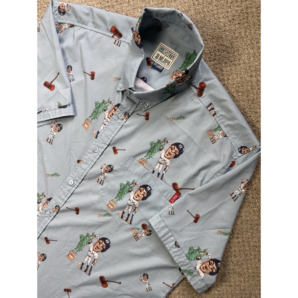 RSVLTS‎ x MLBPA Aaron Judge "Liberty"  Mens 2XL XXL Short Sleeve Button Down